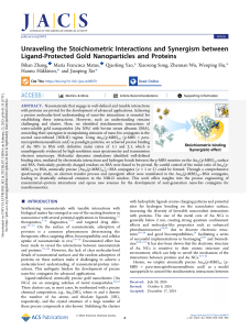 Gold Nanoparticle-Protein Interactions: A Stoichiometric Study