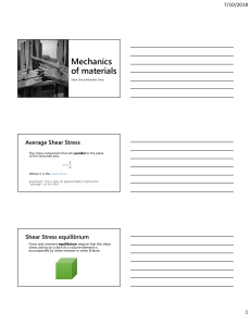 Shear Stress & Allowable Stress: Mechanics of Materials