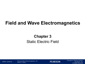Static Electric Fields: Electromagnetics Presentation