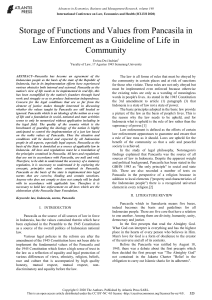 Pancasila Values in Indonesian Law Enforcement