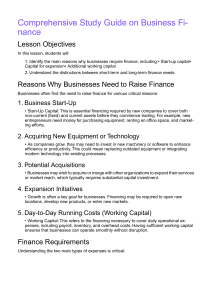 Business Finance Study Guide: Capital, Sources, & Decisions