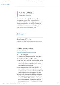 Master Device Overview: Engineering & Communication Protocols