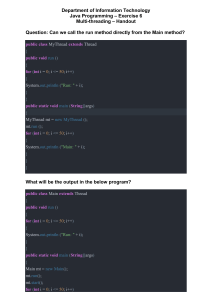 Java Multi-threading Exercise: Code Examples & Questions