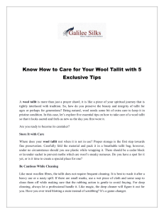 Wool Tallit Care: 5 Exclusive Tips for Preservation