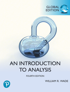 Introduction to Analysis Textbook, 4th Edition
