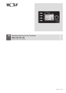 Wolf BM-2 AB FW 2.80 Betriebsanleitung f&uuml;r Fachkr&auml;fte