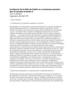 Deficiencia de Fosfato en Conexiones XT Premium Durante el Rodaje