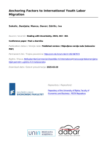 Youth Labor Migration: Anchoring Factors & Brain Drain