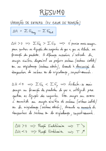 Resumo de Química: Entalpia e Equilíbrio