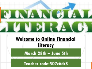 Online Financial Literacy Course Syllabus