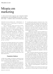Miopia em Marketing de Theodore Levitt: Uma Análise Clássica