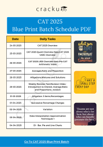 CAT 2025 Blue Print Batch Schedule - Exam Prep