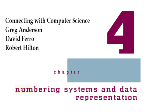 Numbering Systems & Data Representation in Computer Science