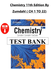 Chemistry 11th Ed. Zumdahl Test Bank (Ch 1-22)