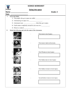 Space Exploration Worksheet for Grade 2