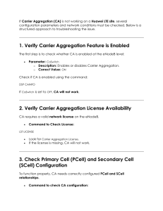 Huawei LTE Carrier Aggregation Troubleshooting Guide