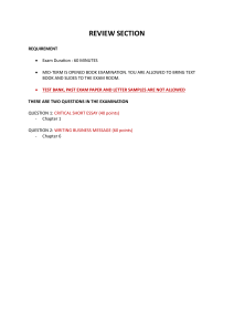 Business Communication Exam Review - Chapters 1 & 6