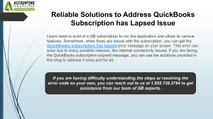 QuickBooks Subscription Lapsed: Solutions & Troubleshooting