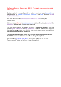 Software Design Document (SDD) Template