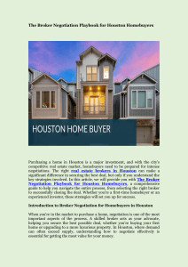 Houston Homebuyer's Broker Negotiation Playbook