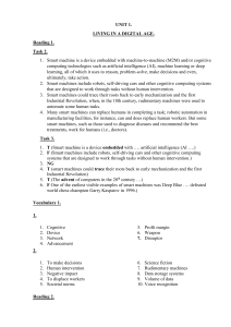 Living in a Digital Age: Smart Machines & Technology