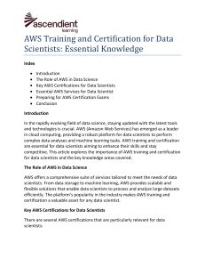 AWS Training & Certification for Data Scientists: Essential Guide