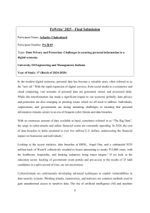 Data Privacy Challenges in the Digital Economy