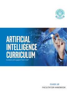 AI Curriculum: Class 10 Facilitator Handbook