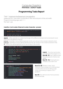 Computer Graphics Programming Tasks Report