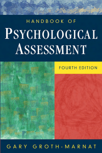 Handbook of Psychological Assessment: Fourth Edition by Gary Groth-Marnat