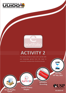 UU100 ePortfolio Activity 2: Research Skills
