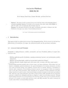 Avalanche Platform Architecture Overview