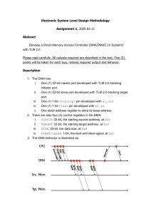 SystemC DMA Controller Design Assignment