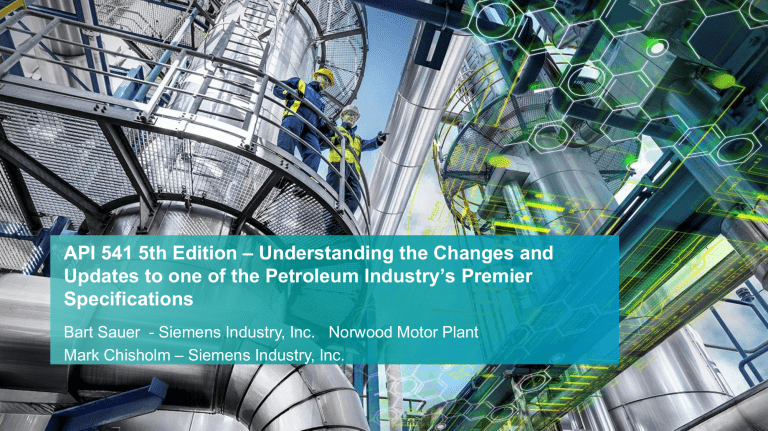 API 541 5th Edition: Motor Specification Changes & Updates