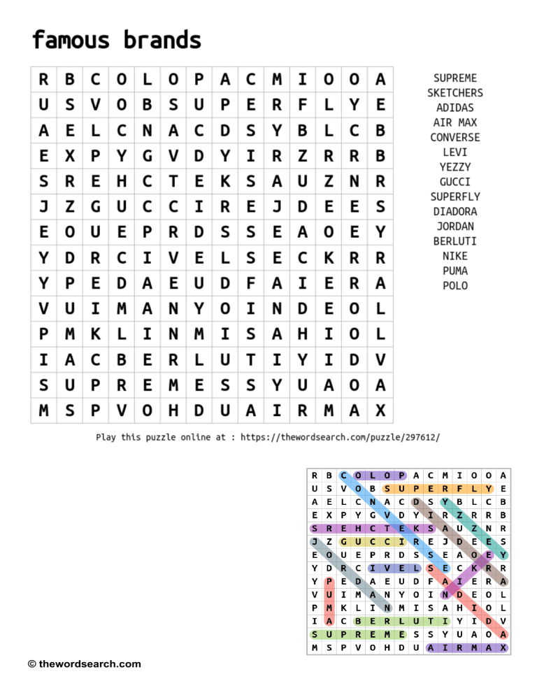 famous-brands-word-search-puzzle