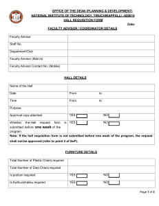 NIT Tiruchirappalli Hall Requisition Form