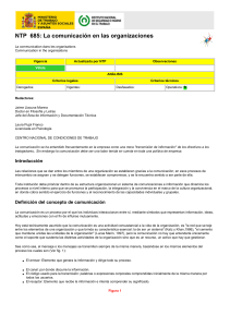 Comunicaci&oacute;n en las Organizaciones: Gu&iacute;a NTP 685