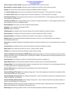 Important-AS-Chemistry-Definitions