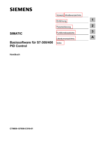 SIMATIC S7-300/400 PID Control Handbuch
