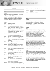 English Language Tests Audioscript - Focus 2 (A2+/B1)