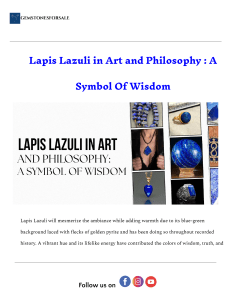 Lapis Lazuli: Art, Philosophy, and Symbolism of Wisdom