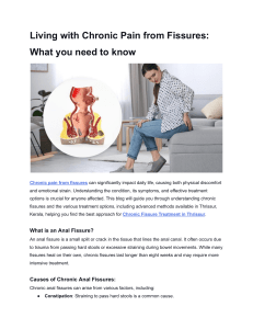 Chronic Anal Fissure Pain Relief & Treatment in Thrissur