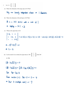 Linear Algebra Homework 