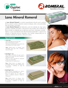 Lana Mineral Romeral: Folleto de Aislamiento T&eacute;rmico y Ac&uacute;stico