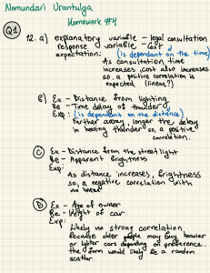 Statistics Homework: Correlation and Regression Analysis