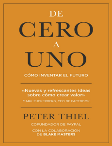De Cero a Uno: Extracto de Innovación y Emprendimiento