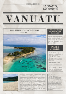 Vanuatu: Risks of Living on the Riskiest Planet Place