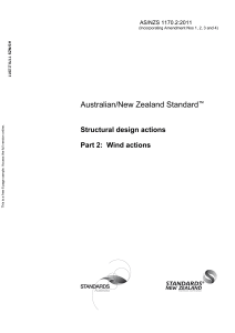 AS/NZS 1170.2:2011 Wind Actions Standard