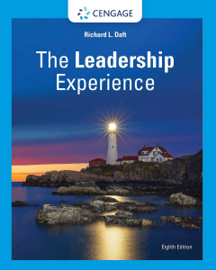 The Leadership Experience, 8th Ed. by Richard L. Daft - Management Textbook