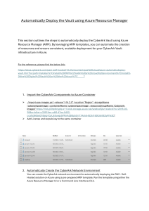 CyberArk Vault Deployment on Azure with ARM
